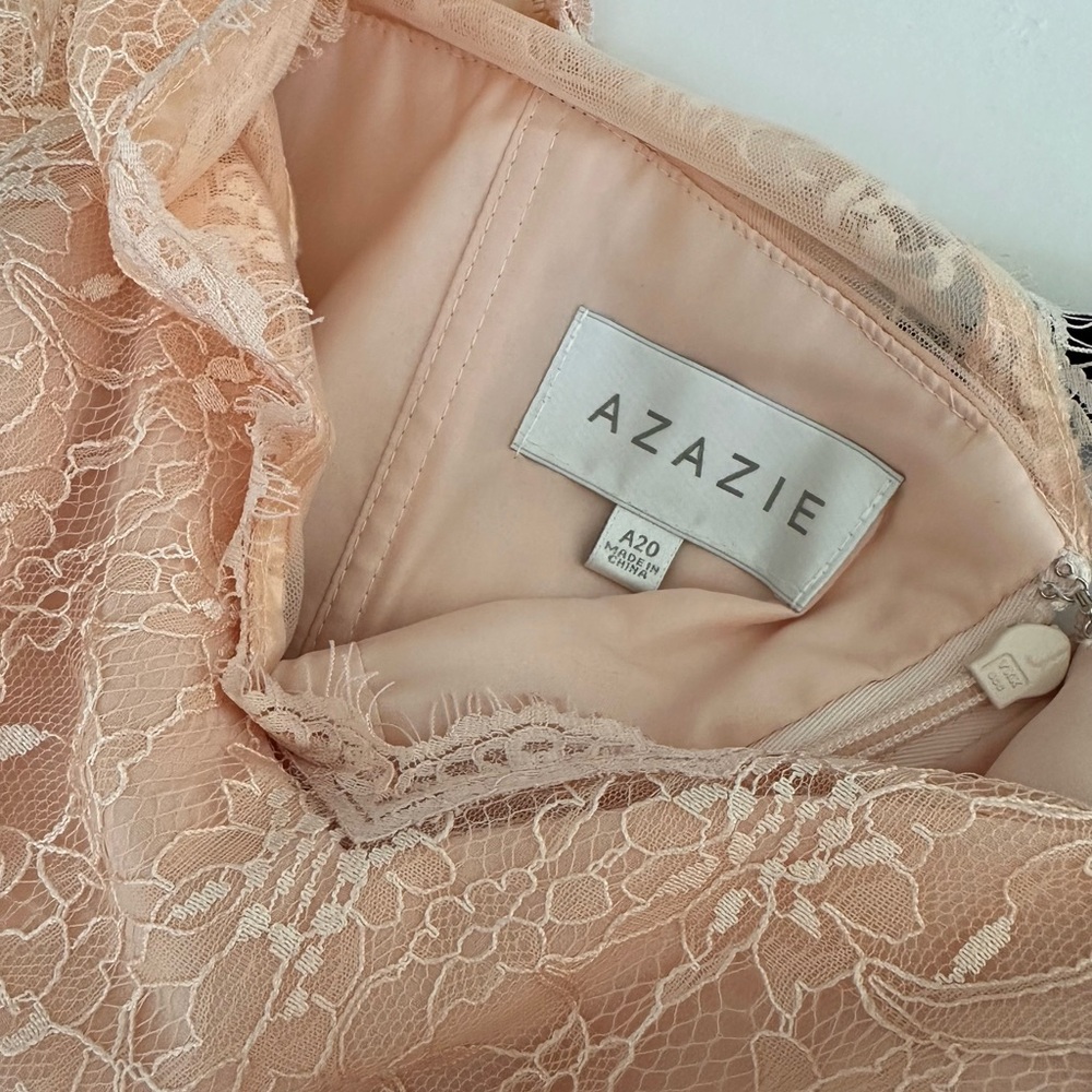 NWT Azazie Lace Dress in Pearl Pink, Size A20 - Picture 2 of 4